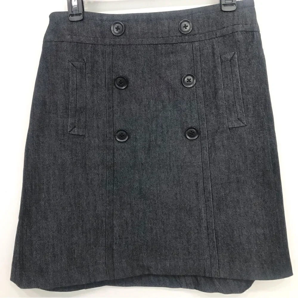 Sandro Sportswear Blue Sailor Button A Line Mini Skirt